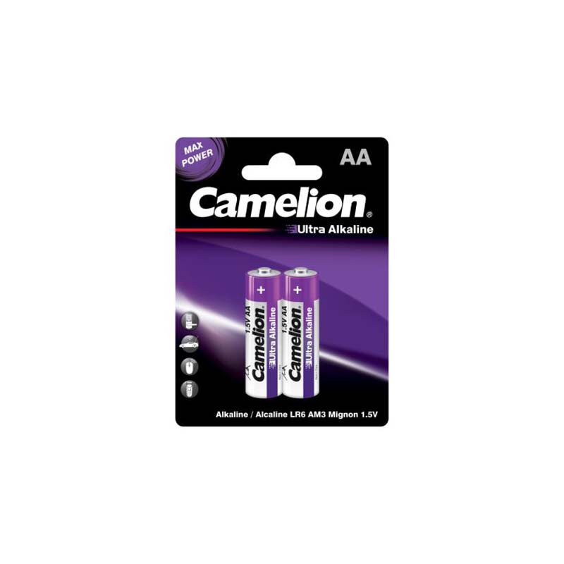 باتری دوتایی قلمی اولترا آلکالاین کملیون مدل Camelion Ultra Alkaline LR6 1.5V