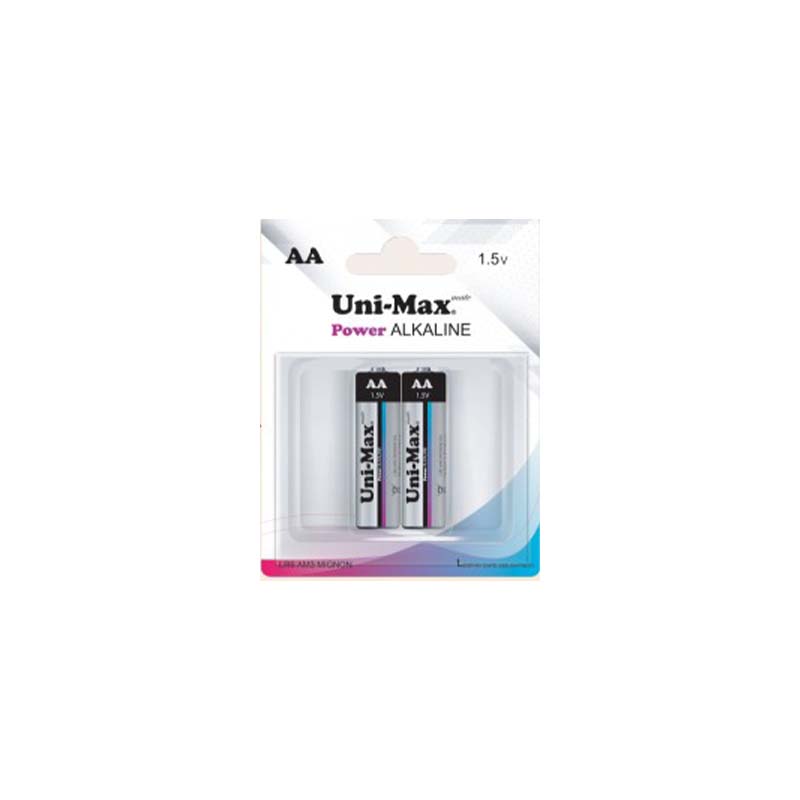 باتری دوتایی قلمی آلکالاین یونی مکس مدل Uni-Max Alkaline UB-LR6-BP2 1.5V