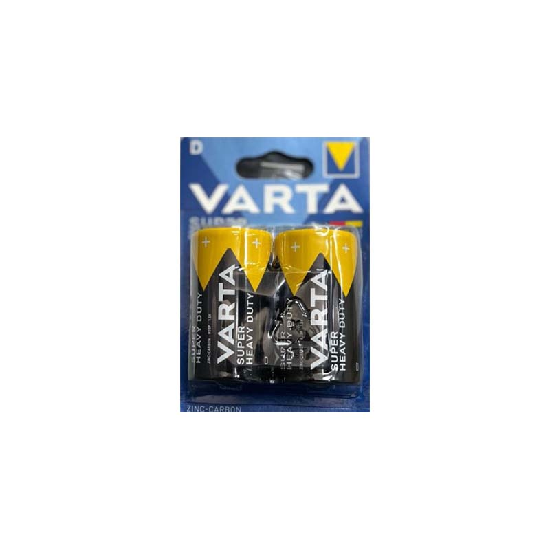 باتری دوتایی بزرگ وارتا مدل VARTA Super Heavy ZINC-CARBON R20P 1.5V