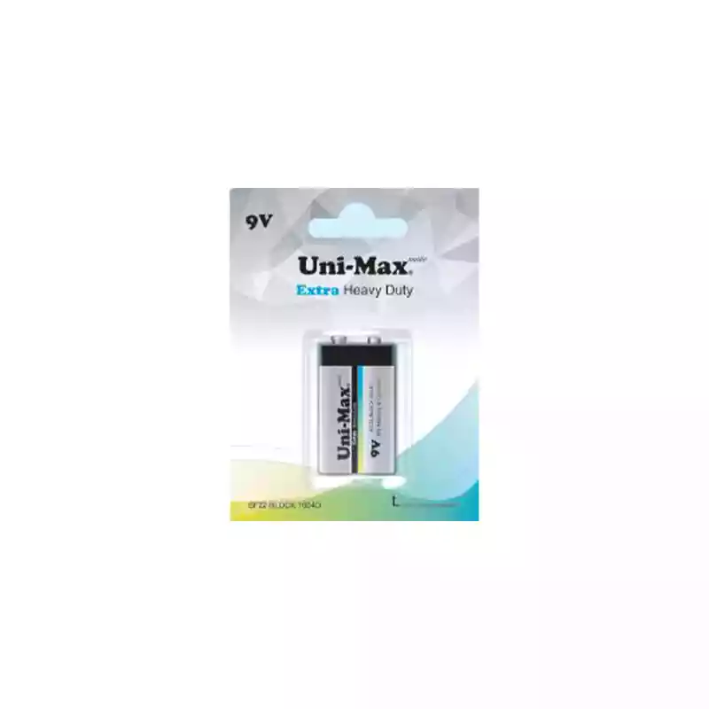 باتری کتابی یونی مکس مدل Uni-Max Extra Heavy Duty UB-6F22-BP1B 9V