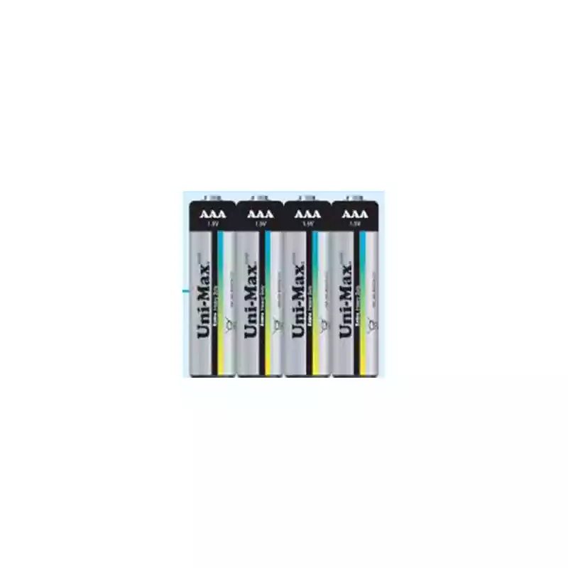 باتری چهارتایی شیرینگ نیم قلمی یونی مکس مدل Uni-Max Extra Heavy Duty UB-R03P-SP4S 1.5V