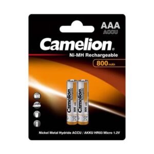 باتری نیم قلمی Camelion Ni-MH Rechargeable NH-AAA800BP2